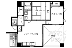 オーキッド山下 2LDKの間取図画像