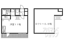 ロフティー松ケ崎 ワンルームの間取図画像