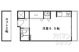 ブルーベル ワンルームの間取図画像