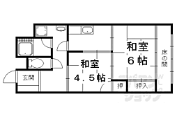 泉堂マンション 2Kの間取図画像