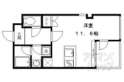 アーバネックス北大路 ワンルームの間取図画像