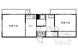 葵マンション 2DKの間取図画像