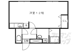 メゾンドラローズ ワンルームの間取図画像