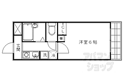 ラシャンブル 1Kの間取図画像