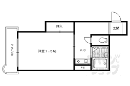 ミヤギマンション 1Kの間取図画像