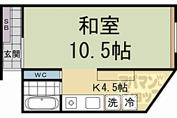 下築山アパート ワンルームの間取図画像