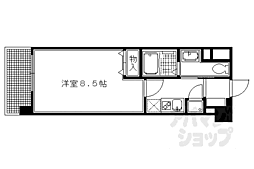 レジディア洛北 1Kの間取図画像