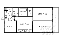 ルミエール丸太町 3DKの間取図画像