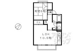 セジュール金閣 1LDKの間取図画像