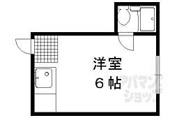 フラットオークウッド ワンルームの間取図画像