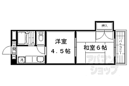 Requie紫竹 2Kの間取図画像
