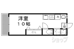 紫野ハイツ ワンルームの間取図画像