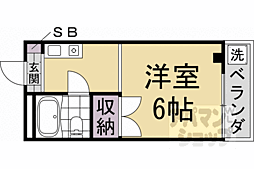インプレス金閣 1Kの間取図画像