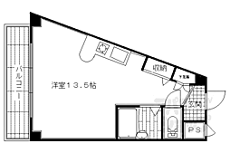 パインフィールド上賀茂 ワンルームの間取図画像