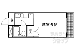 リーブルピエスヤマダ 1Kの間取図画像