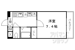レイ上賀茂 1Kの間取図画像