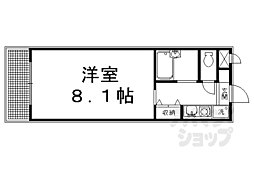 コアロード鷹ケ峰 1Kの間取図画像