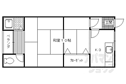 ハイツ釈迦谷 1Kの間取図画像