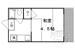 コーポ御園 1Kの間取図画像