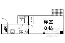アメニティK2 1Kの間取図画像