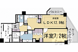 デリード北大路駅前 1LDKの間取図画像