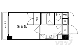 ピュア衣笠 1Kの間取図画像