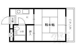 ハイツ華園 1Kの間取図画像