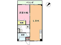 丸山コーポマンション 1LDKの間取図画像