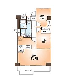 間取図画像 2LDK