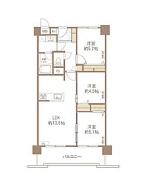 ノバカネイチ阿波座2番館 3LDKの間取図画像
