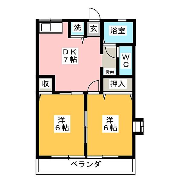 シーサイドＴＳＵ ｜三重県津市柳山津興(賃貸アパート2DK・1階・39.80㎡)の写真 その2