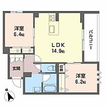 南丸之内　ＳｈａＭａｉｓｏｎ　Ｈｉｌｌｓ 202 ｜ 三重県津市南丸之内8-47（賃貸マンション2LDK・2階・64.87㎡） その2