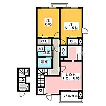 ファインコートA棟  ｜ 三重県津市江戸橋３丁目（賃貸アパート2LDK・2階・62.58㎡） その2