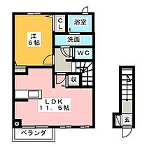 Ｔ・Ｈ ＮＯＶＡ II  ｜ 三重県津市高洲町（賃貸アパート1LDK・2階・46.09㎡） その2