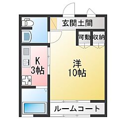 コート・スピカ 1Kの間取図画像