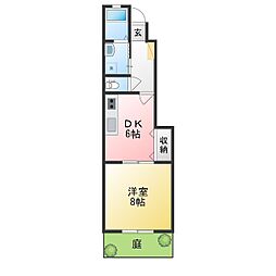 グランサァジュA 1DKの間取図画像