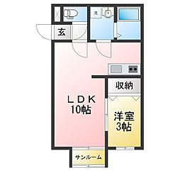 Cuore 1LDKの間取図画像