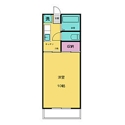 アメニティ若松 1Kの間取図画像