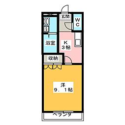MarineGarden 1Kの間取図画像