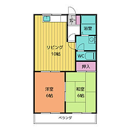 ダイヤマンションA 2LDKの間取図画像