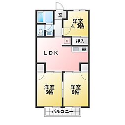 御殿場レジデンス 3LDKの間取図画像
