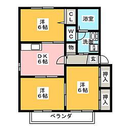 グランバリューA 3DKの間取図画像