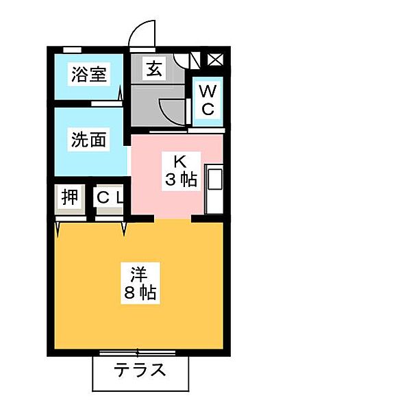 ST.CLADRE SERA ｜三重県鈴鹿市岸岡町(賃貸アパート1K・1階・28.24㎡)の写真 その2