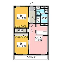 フェニックス  ｜ 三重県鈴鹿市南堀江１丁目（賃貸マンション2LDK・2階・57.33㎡） その2