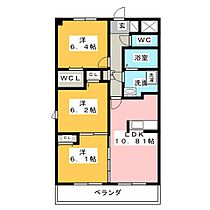 ルネスグラードII  ｜ 三重県鈴鹿市桜島町５丁目（賃貸マンション3LDK・2階・68.25㎡） その2