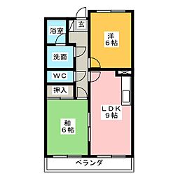 ファンタジア 2LDKの間取図画像