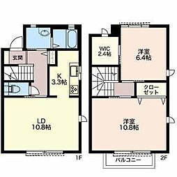 アイル 2LDKの間取図画像