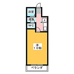 ザレジデンスカワゲ 1Kの間取図画像