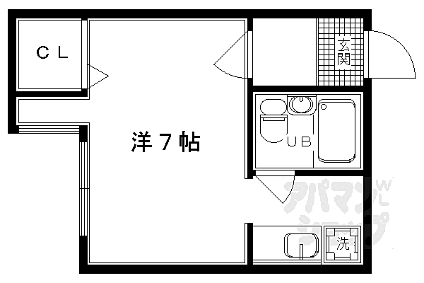 京都府京都市中京区聚楽廻西町(賃貸マンション1K・3階・19.00㎡)の写真 その2