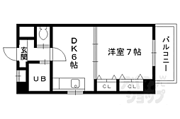 パトリード有栖 1DKの間取図画像